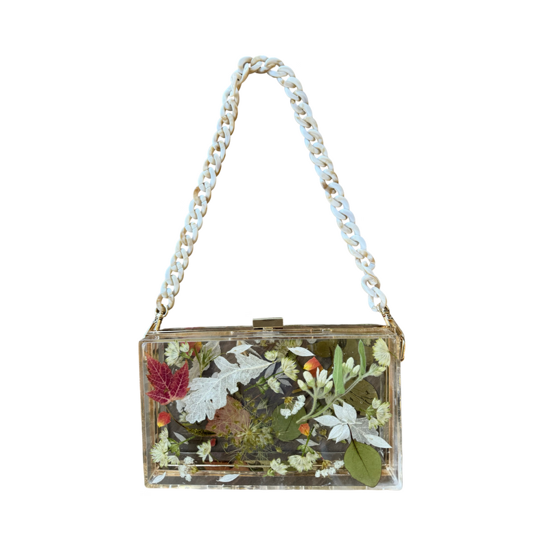 Custom Resin Purse-Blessed & Pressed Floral Preservation