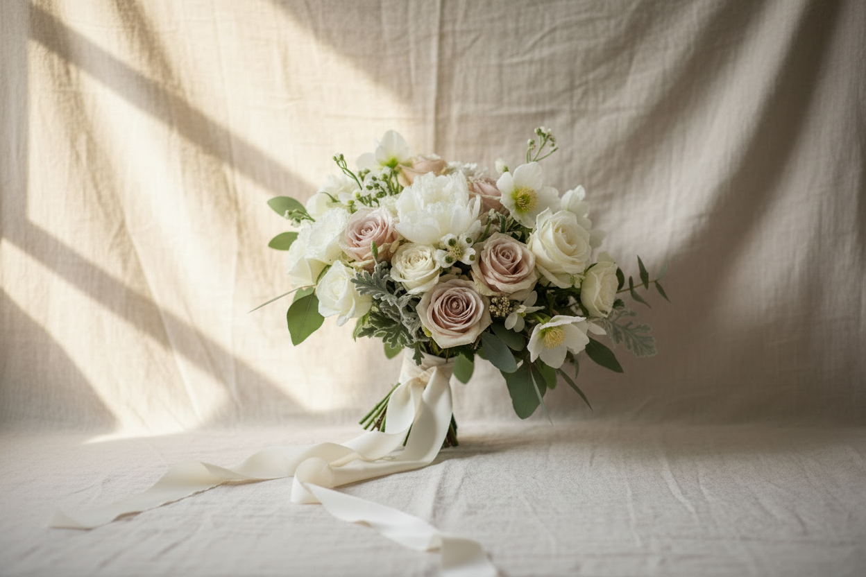Fresh bridal bouquet ready for floral preservation