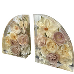 Custom Resin Bookends-Blessed & Pressed Floral Preservation